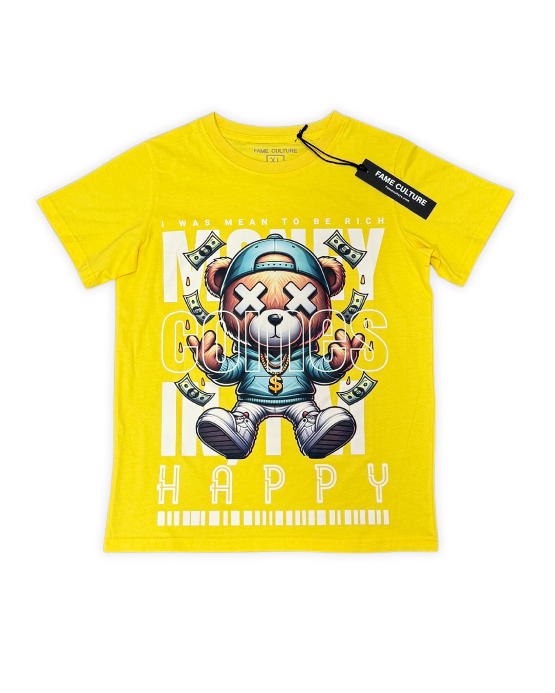 HAPPY yellow tee