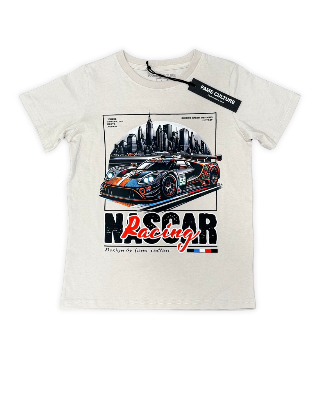 NASCAR lt grey tee
