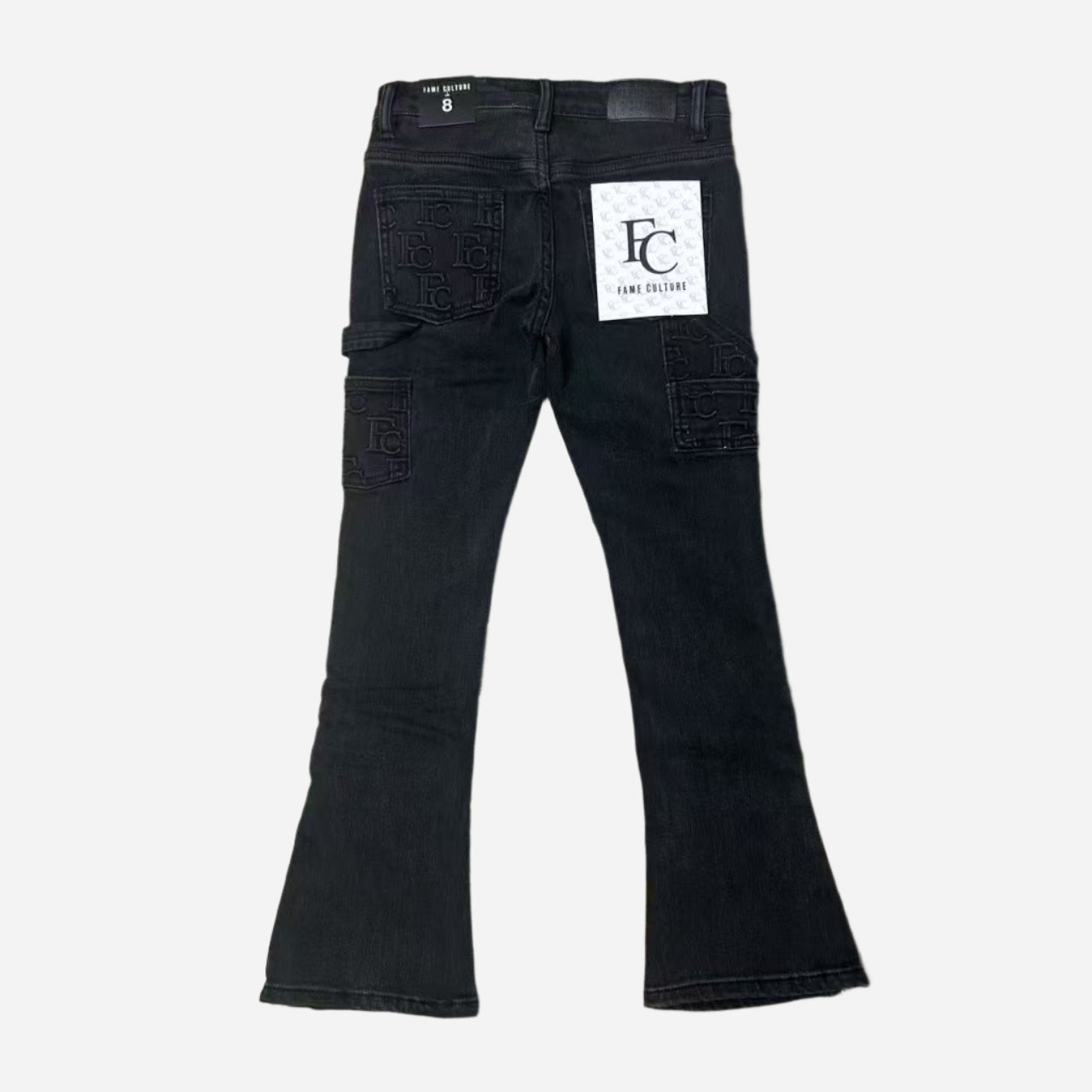 INKWORK jet black stacked flare