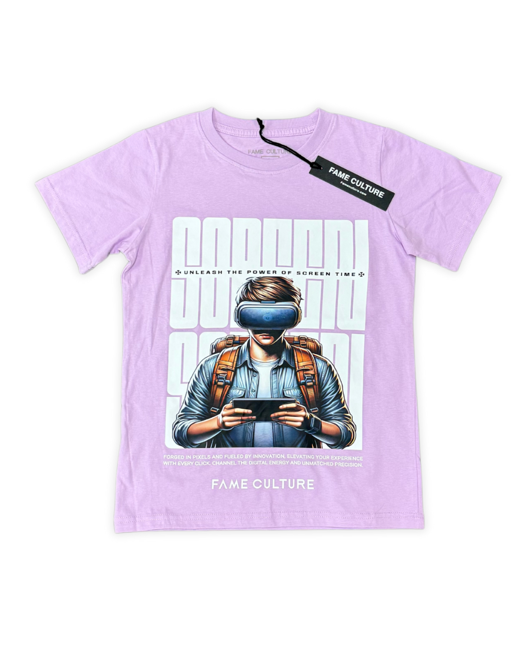 "VIRTUAL" Lt Purple Tee