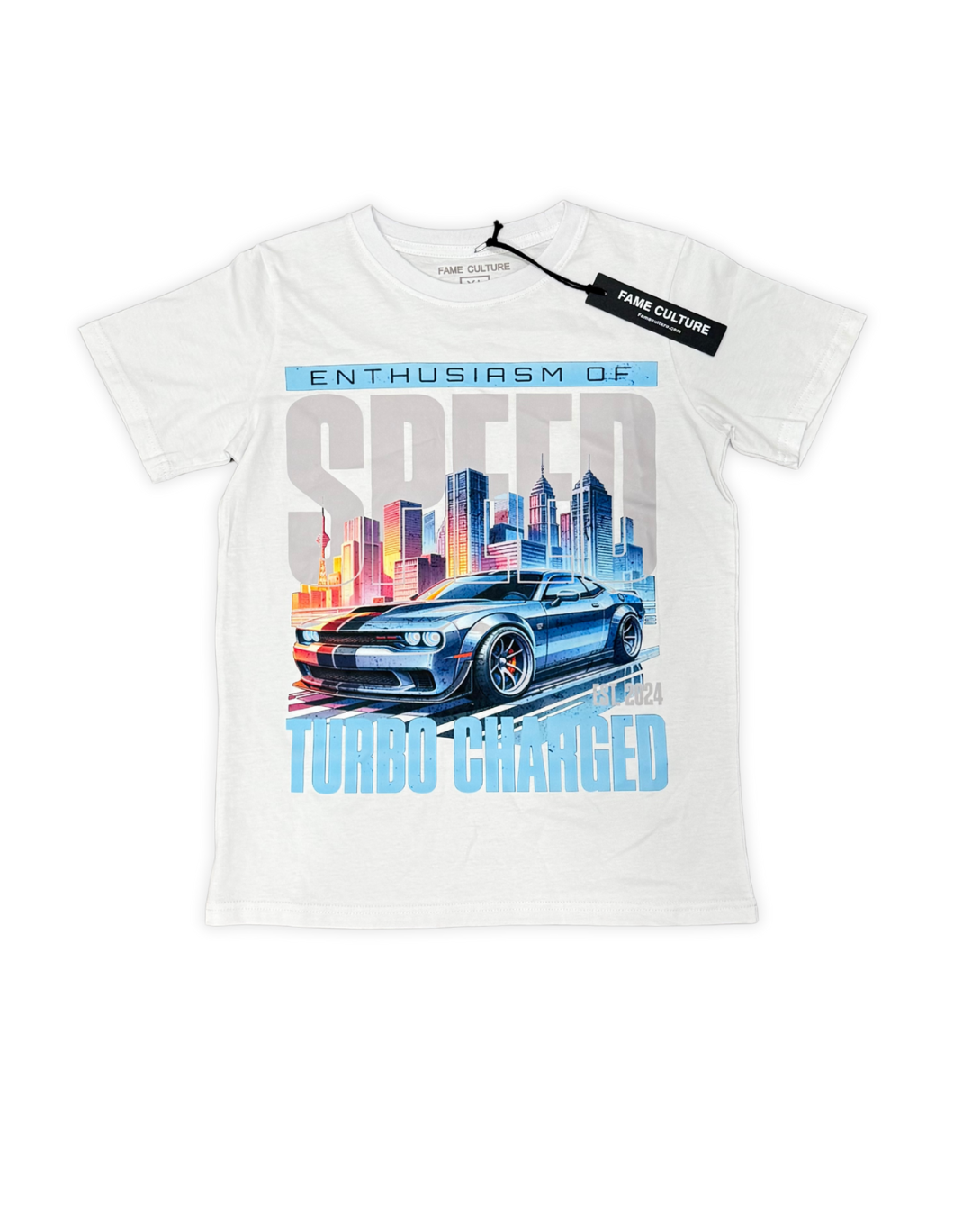 "TURBO" White Tee