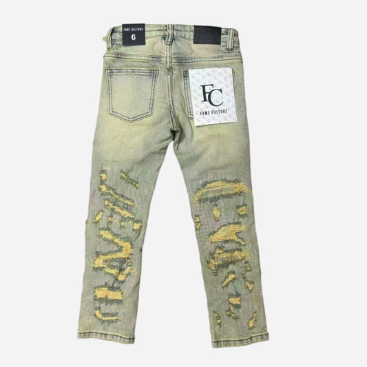 "SCARS" Vintage Blue Skinny